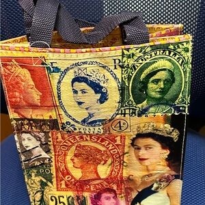 Blue Q Vintage Stamp Print Tote